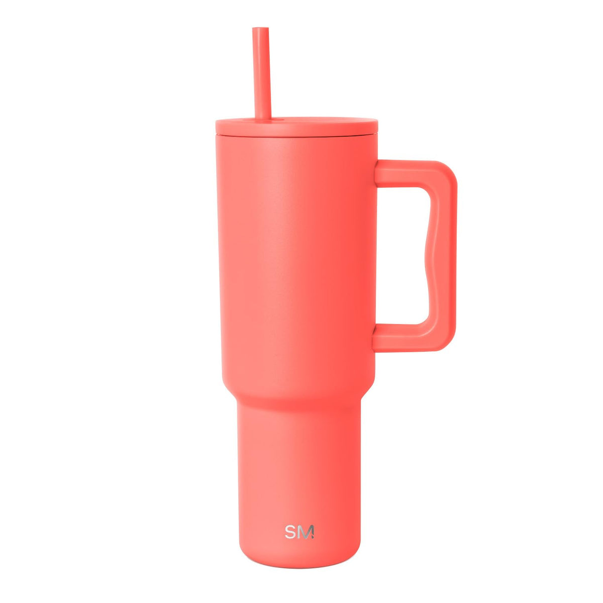 Simple Modern 40 oz Trek Tumbler with Handle and Straw Lid | Cup Holder Friendly Insulated Stainless Steel Travel Mug | Almond Birch