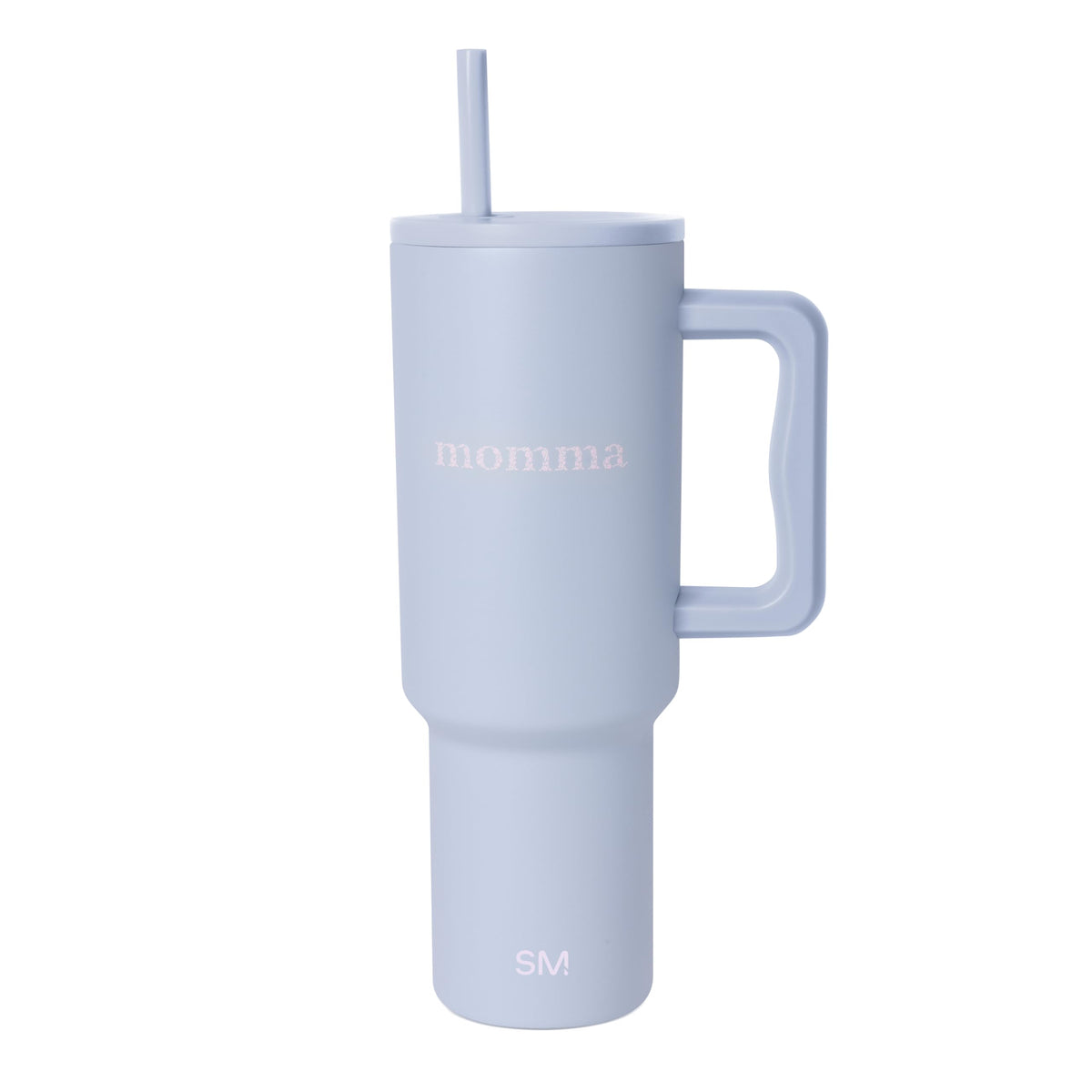 Simple Modern 40 oz Trek Tumbler with Handle and Straw Lid | Cup Holder Friendly Insulated Stainless Steel Travel Mug | Almond Birch