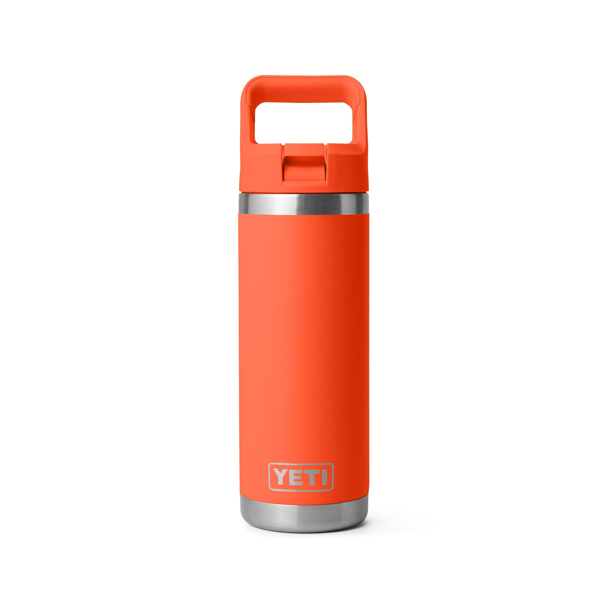 YETI Rambler 18 oz Bottle, Vacuum Insulated, Stainless Steel with Straw Cap, Navy