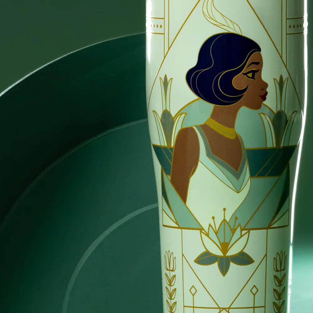 Disney Princess 30oz Leakproof Portable Travel Tumbler - BPA-Free Unisex Adults Reusable Drinkware, Tuckaway Spout, Silicone Flexible Handle, Princess Art, Outdoor Mountain Hiking Kitchenware
