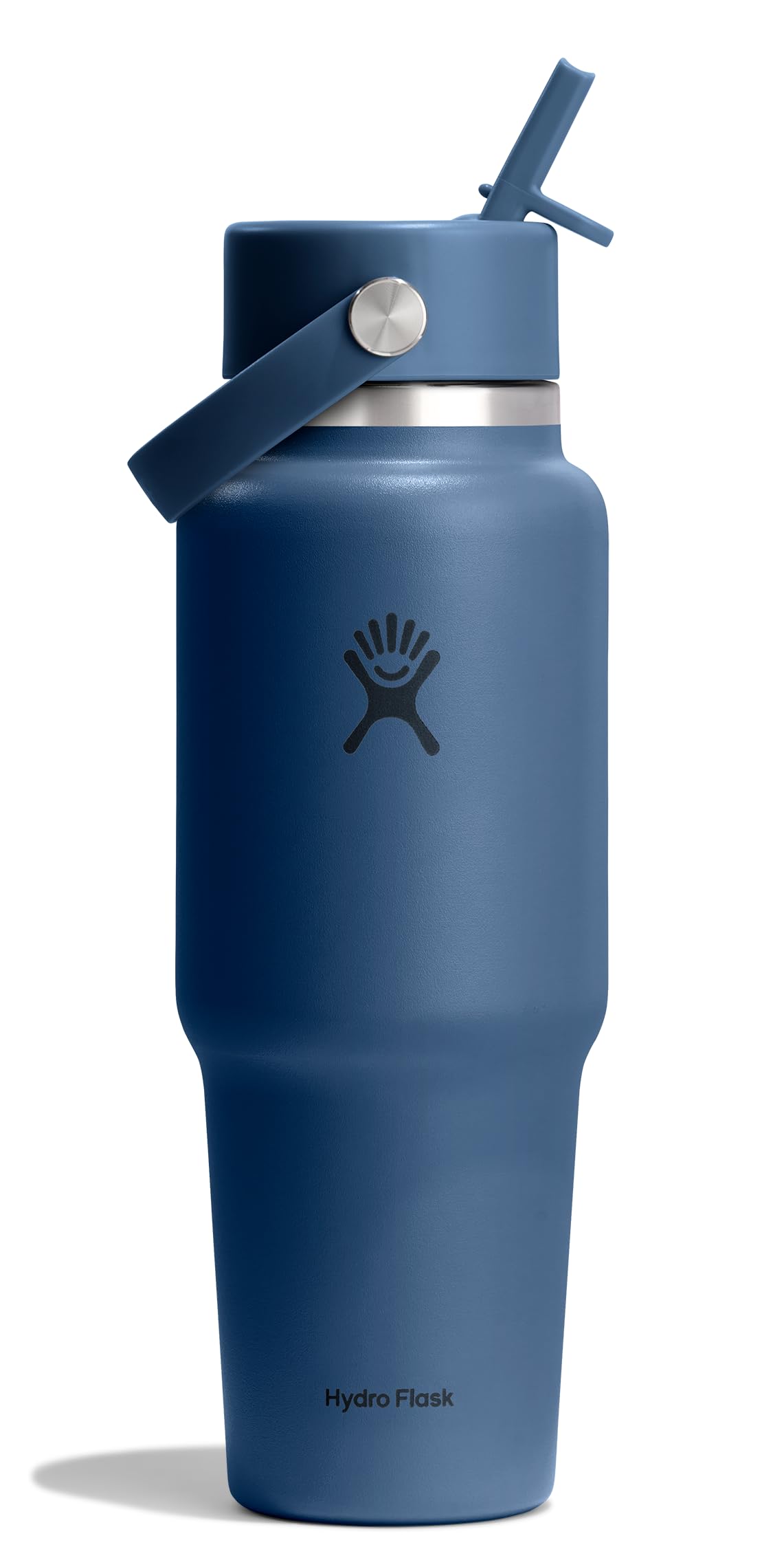 Hydro Flask Travel Water Bottle - Insulated Stainless Steel - Wide Straw Lid, Non Spill, Leakproof in 32 Oz Sandpiper
