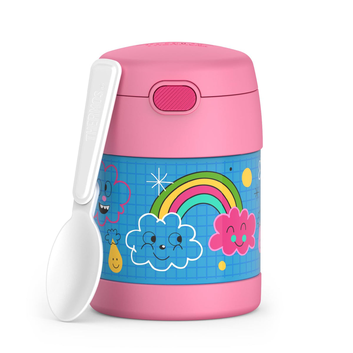 THERMOS FUNTAINER Kids Food Jar with Spoon, 10oz, Navy