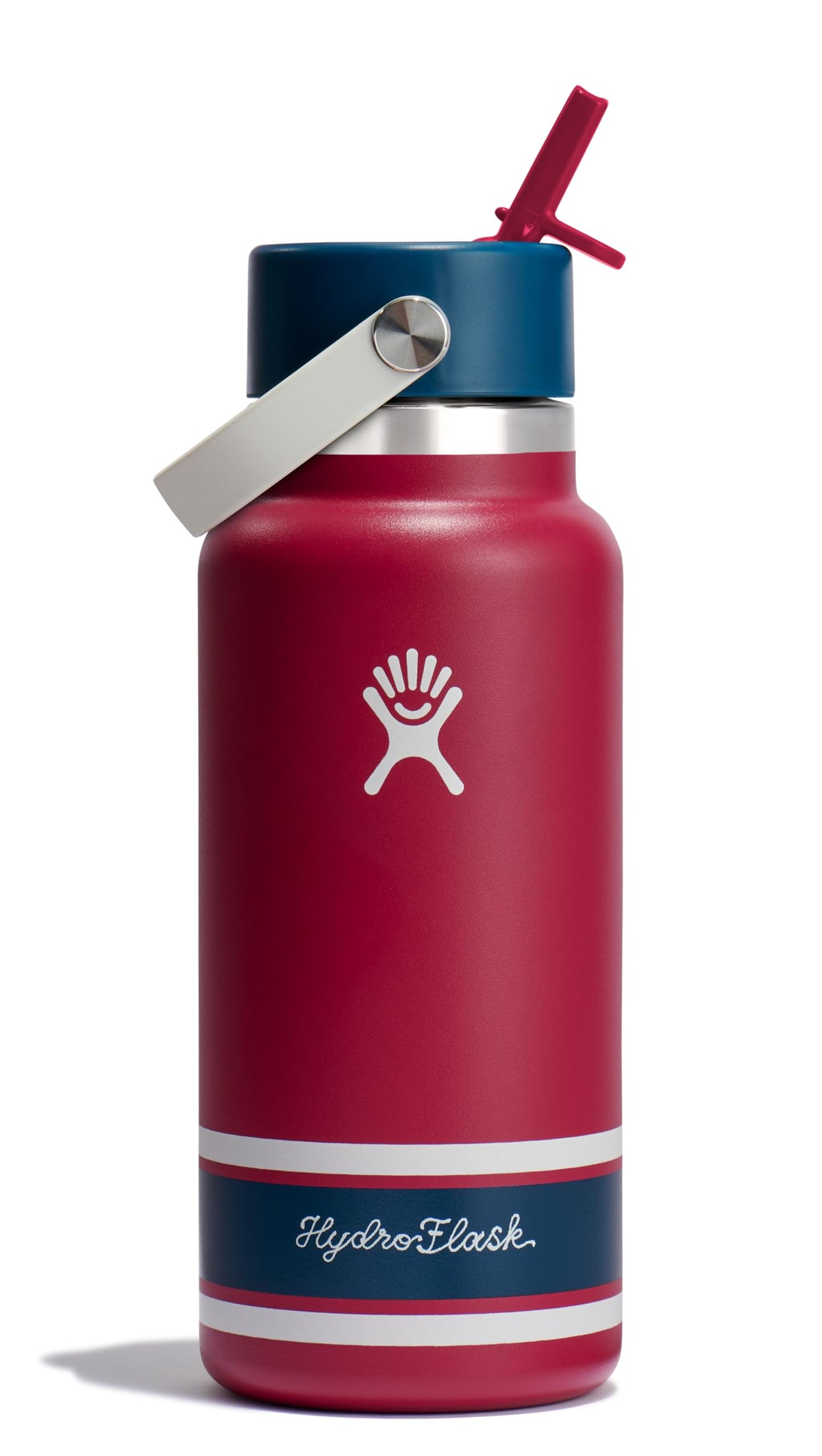 Hydro Flask Water Bottle - Insulated Stainless Steel - Wide Straw Lid, Non Spill, Leakproof in 24 Oz Ivory