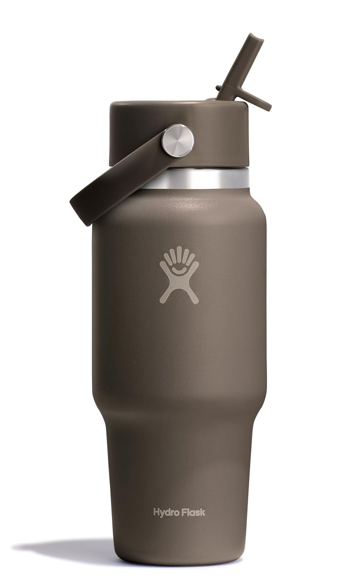 Hydro Flask Travel Water Bottle - Insulated Stainless Steel - Wide Straw Lid, Non Spill, Leakproof in 32 Oz Sandpiper