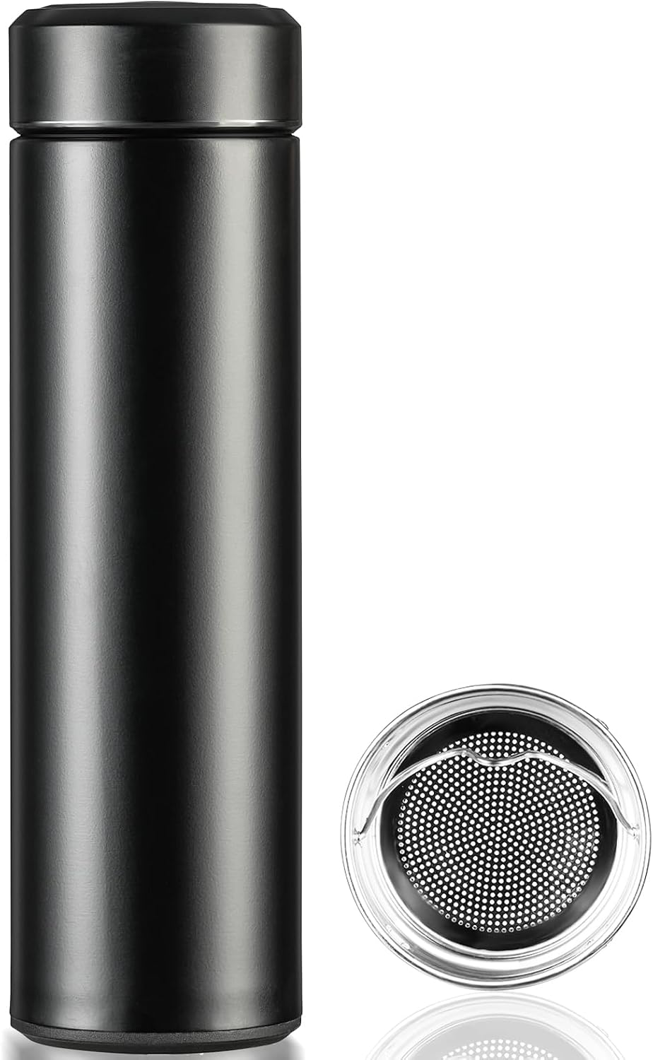 PARACITY Insulated Water Bottle, 15 oz Stainless Steel Water Bottle, Black