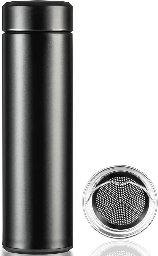 PARACITY Insulated Water Bottle, 15 oz Stainless Steel Water Bottle, Black
