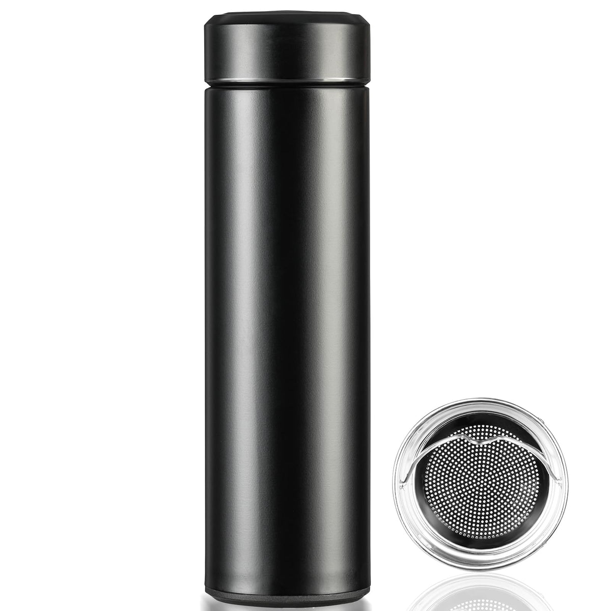 PARACITY Insulated Water Bottle, 15 oz Stainless Steel Water Bottle, Black