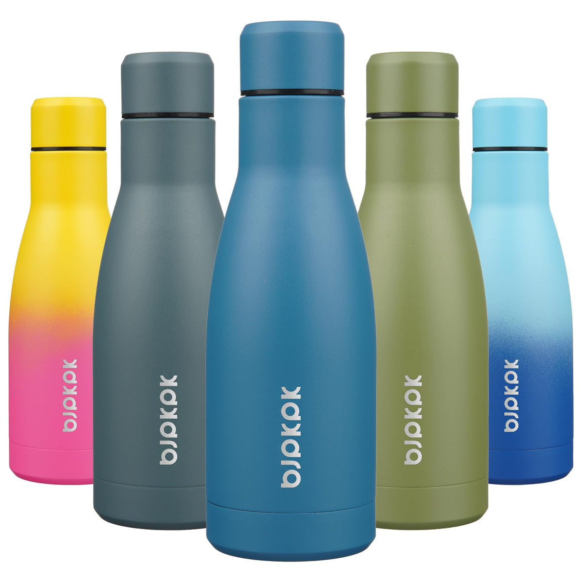 BJPKPK 12 oz Small Mini Water Bottle, Insulated Stainless Steel Flask