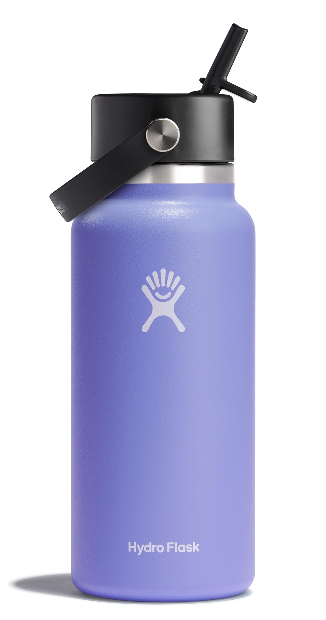 Hydro Flask Water Bottle - Insulated Stainless Steel - Wide Straw Lid, Non Spill, Leakproof in 24 Oz Ivory