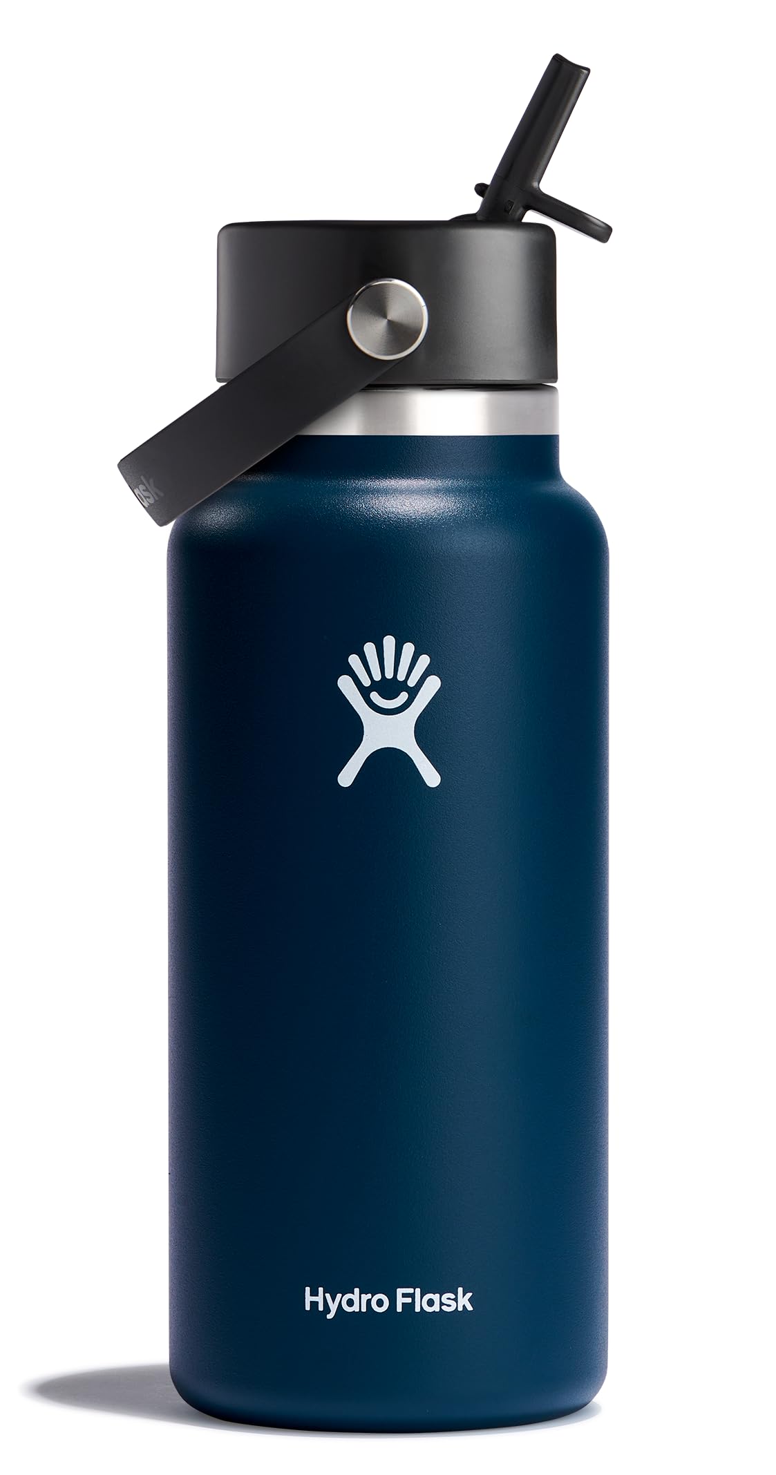 Hydro Flask Water Bottle - Insulated Stainless Steel - Wide Mouth Flex Straw Lid, Non Spill, Leakproof and Refillable in 32 Oz Botanical Bliss Agave