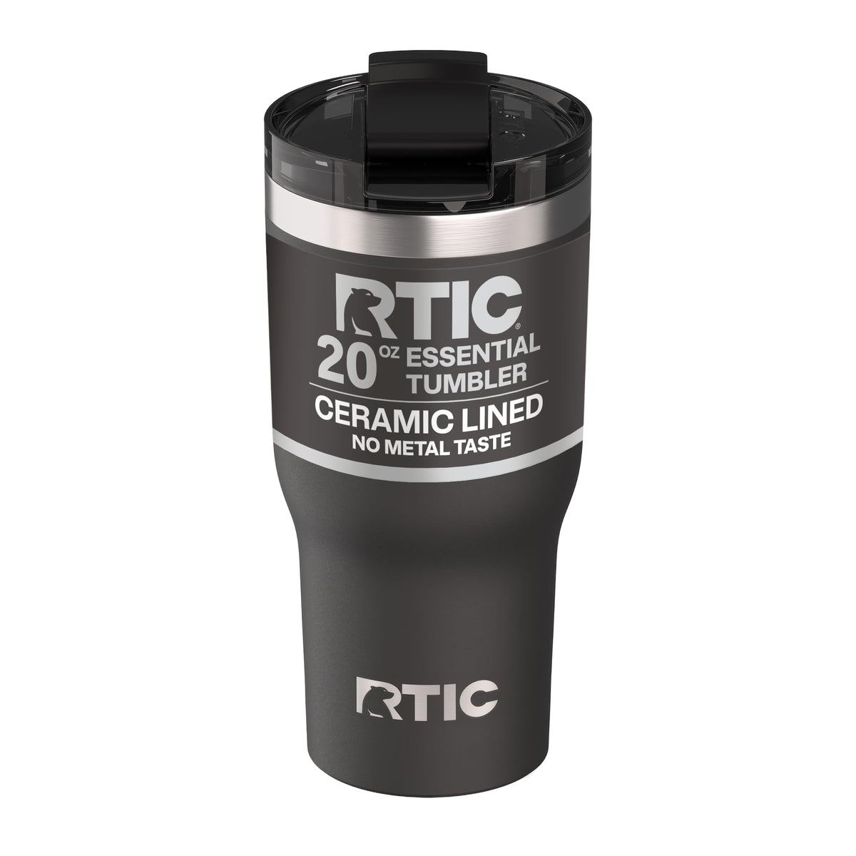 RTIC 20oz Essential Tumbler with Lid, Ceramic Lined, Graphite