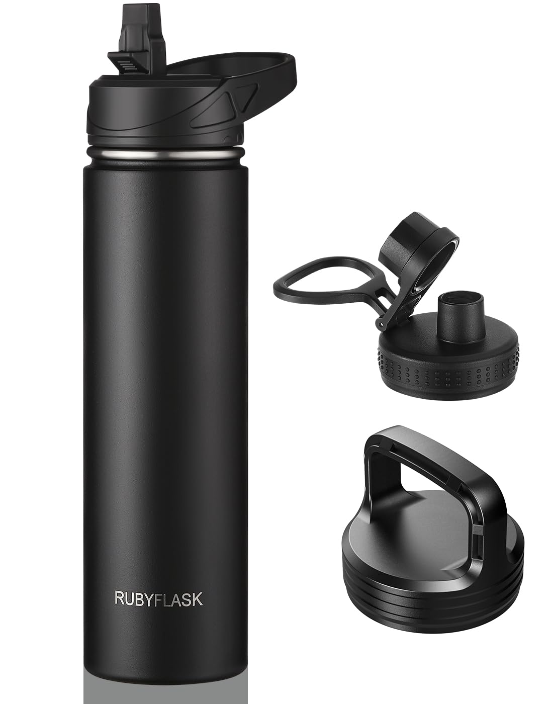 RUBYFLASK 32 oz Insulated Stainless Steel Water Bottle with Straw