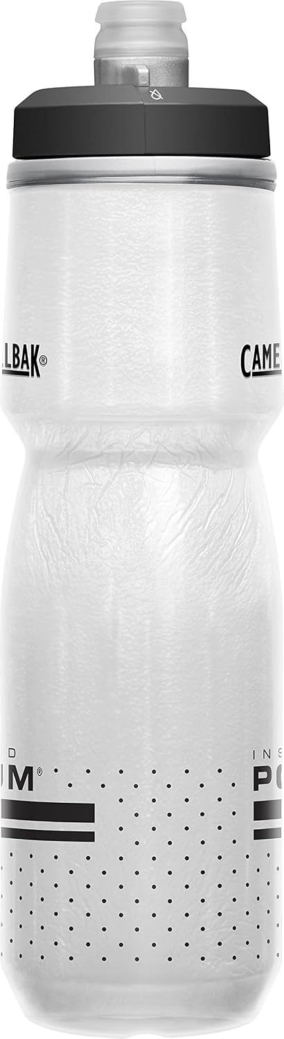 CamelBak Podium Chill Outdoor Water Bottle 24oz, White/Black