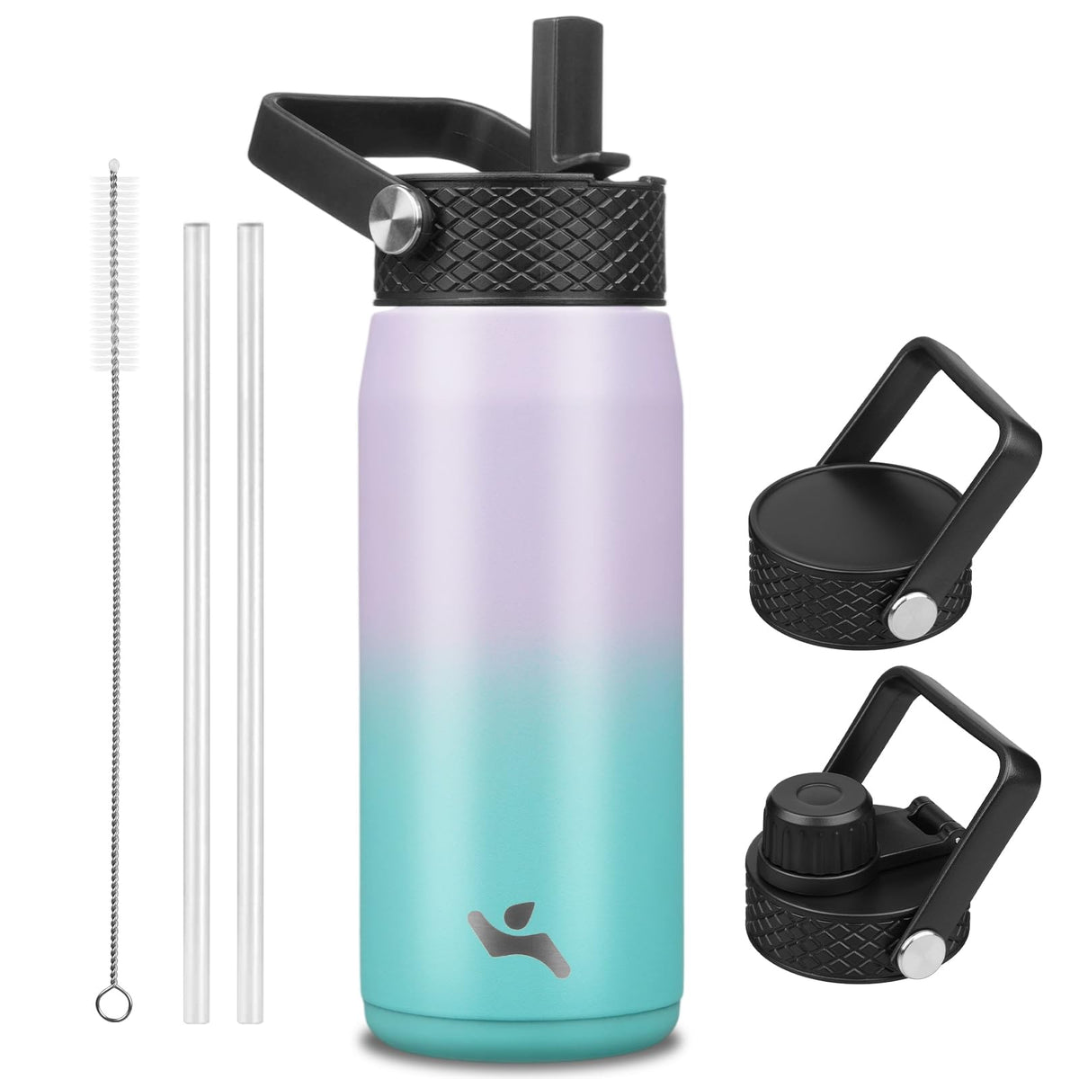 Konokyo 22 oz Insulated Stainless Steel Water Bottle with Straw Lid