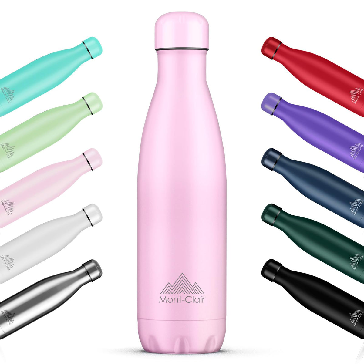 LO Stainless Steel Water Bottle, Vacuum Insulated, Leakproof, 17oz