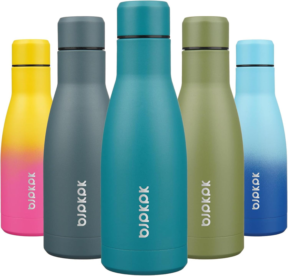 BJPKPK 12 oz Small Mini Water Bottle, Insulated Stainless Steel Flask
