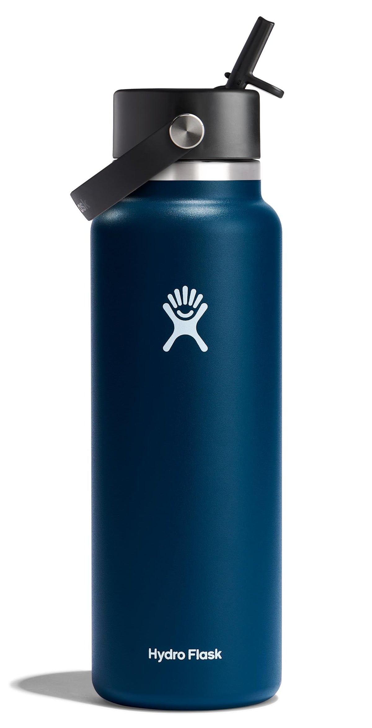 Hydro Flask Water Bottle - Insulated Stainless Steel - Wide Mouth Flex Straw Lid, Non Spill, Leakproof and Refillable in 32 Oz Botanical Bliss Agave