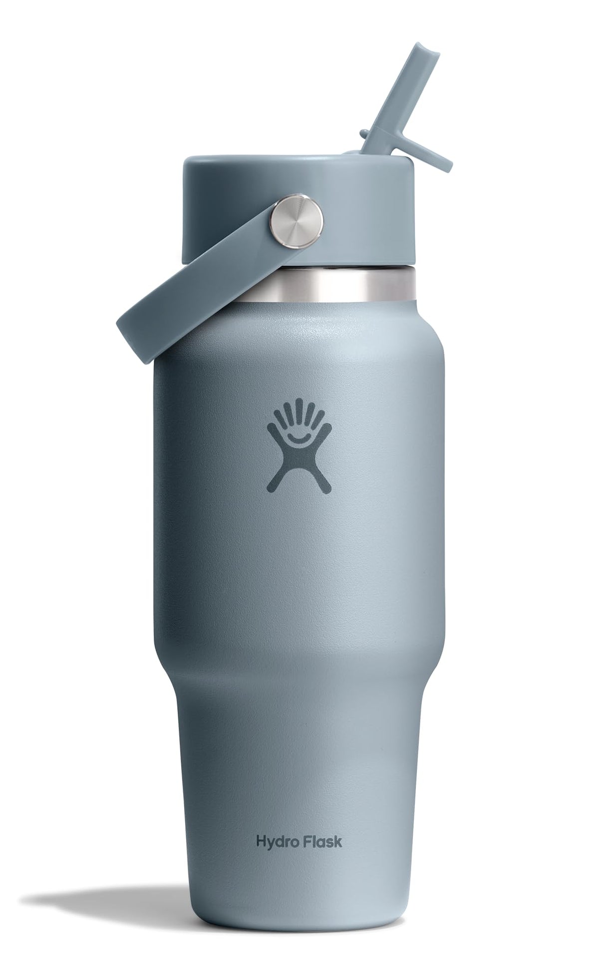 Hydro Flask Travel Water Bottle - Insulated Stainless Steel - Wide Straw Lid, Non Spill, Leakproof in 32 Oz Sandpiper