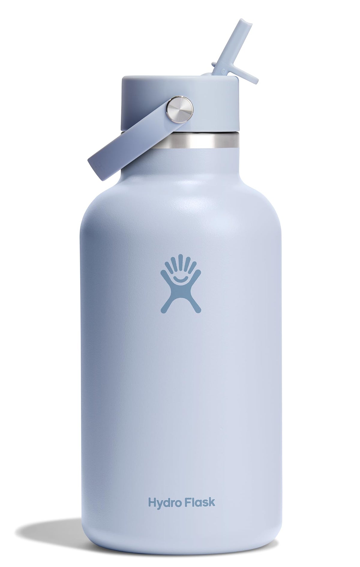 Hydro Flask Water Bottle - Insulated Stainless Steel - Wide Mouth Flex Straw Lid, Non Spill, Leakproof and Refillable in 32 Oz Botanical Bliss Agave