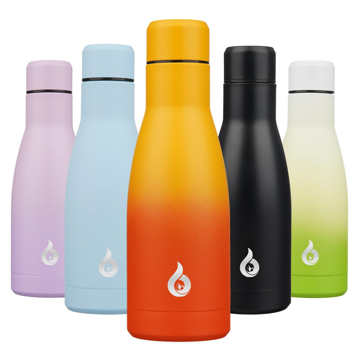 BJPKPK 12 oz Small Water Bottle, Reusable Insulated Stainless Steel Flask