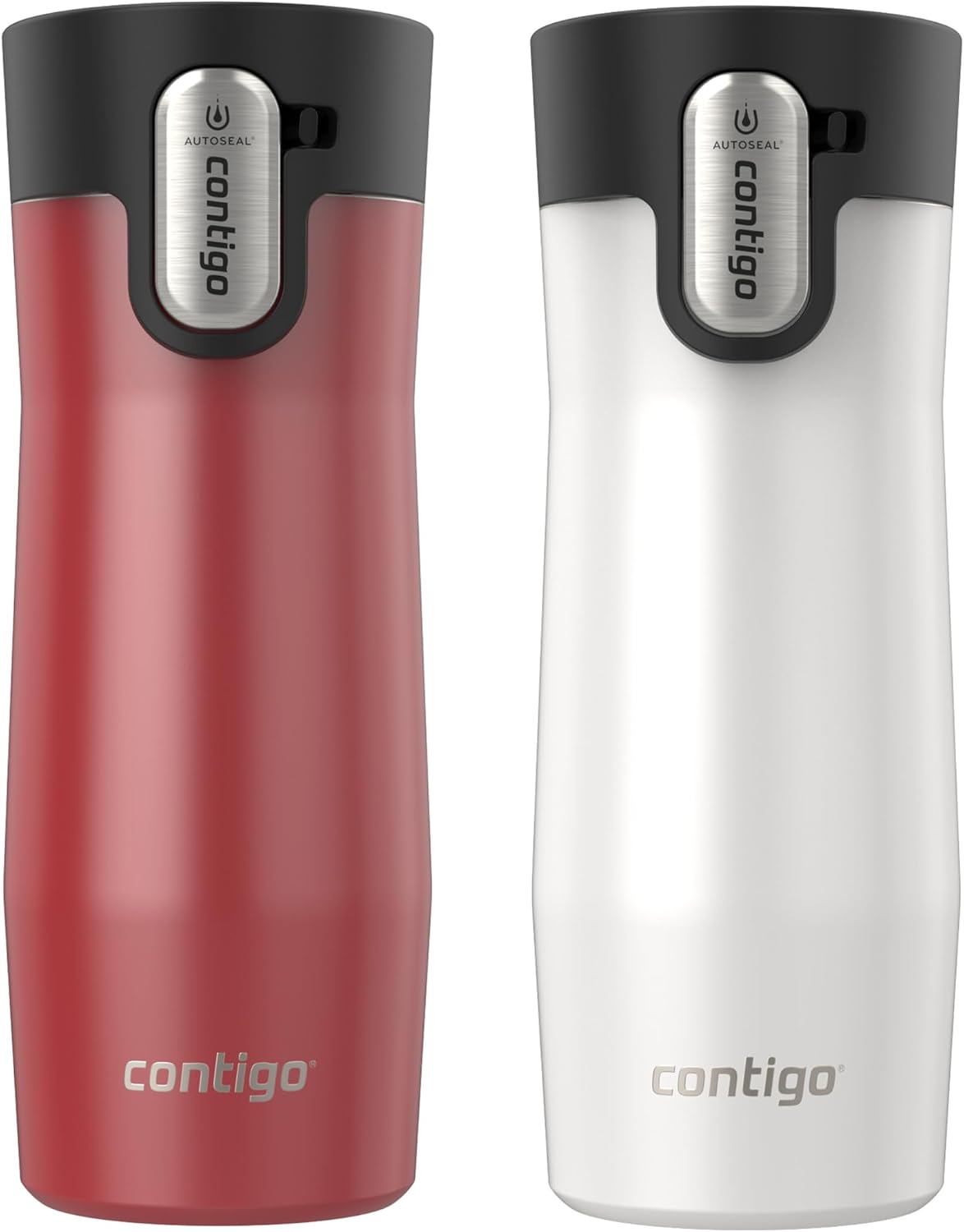 Contigo West Loop Stainless Steel Travel Mug with AUTOSEAL Lid, 16oz., Stainless Steel/Black