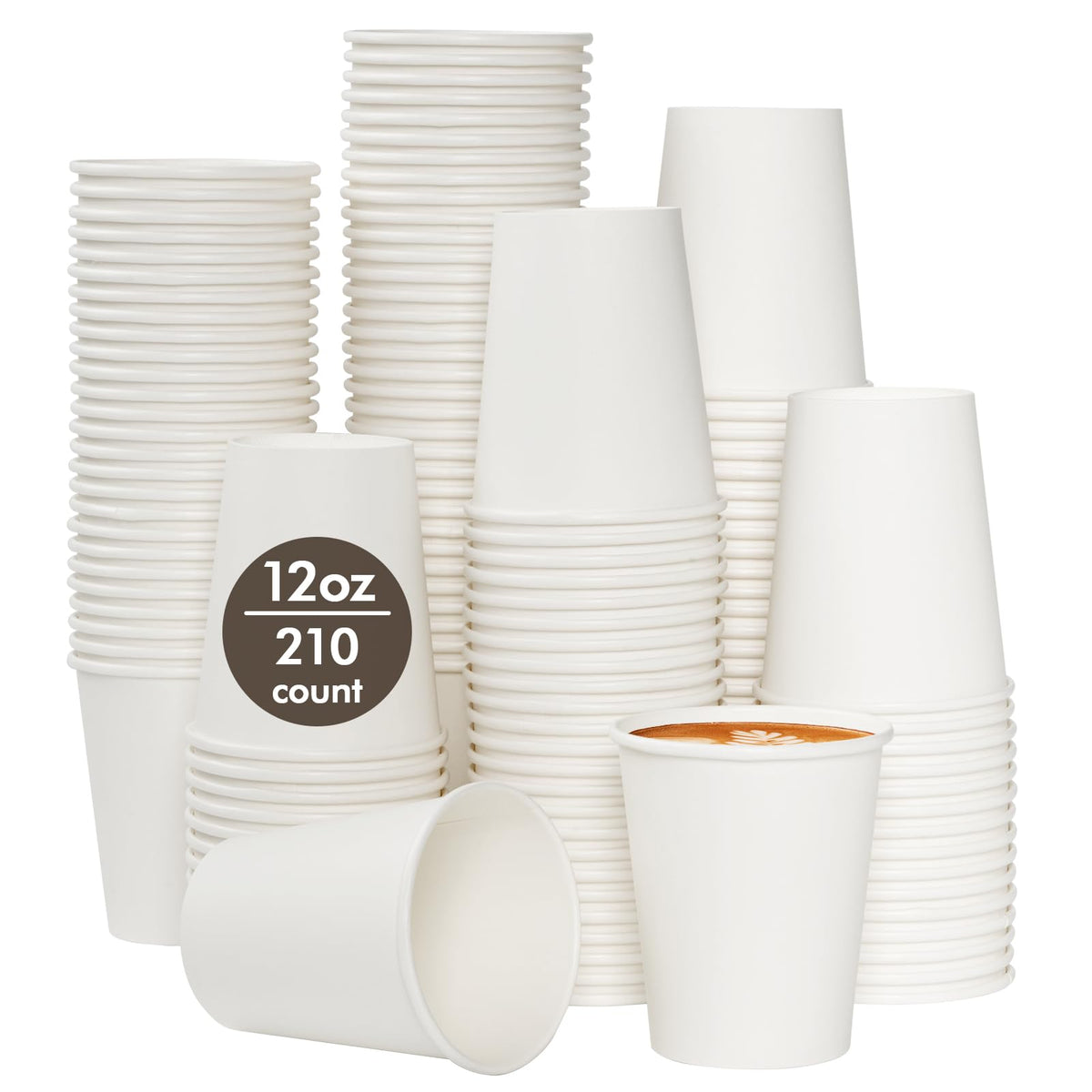 TV TOPVALUE 5 oz Paper Cups, 600 Count Disposable Bathroom Cups Bulk,White