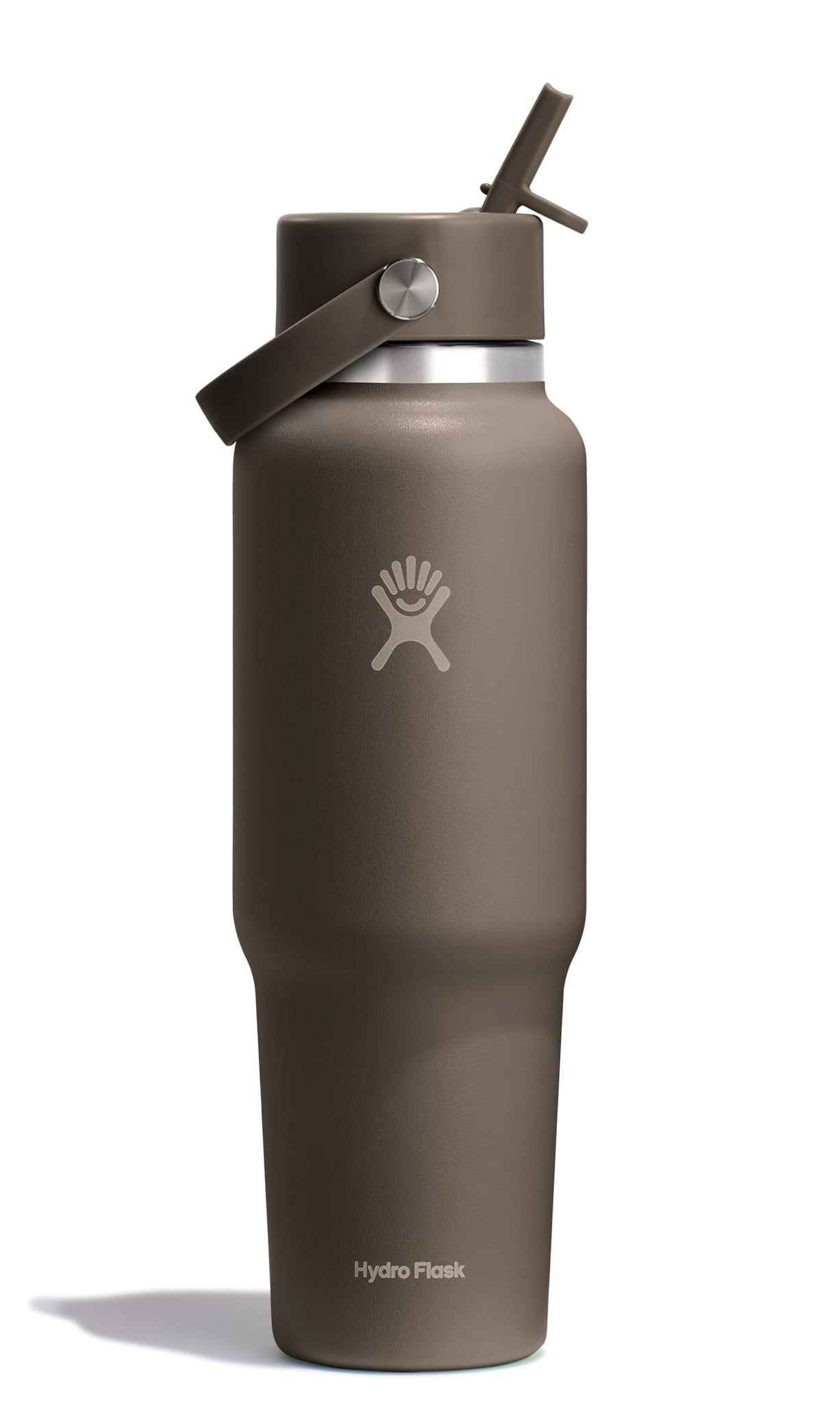 Hydro Flask Travel Water Bottle - Insulated Stainless Steel - Wide Straw Lid, Non Spill, Leakproof in 32 Oz Sandpiper