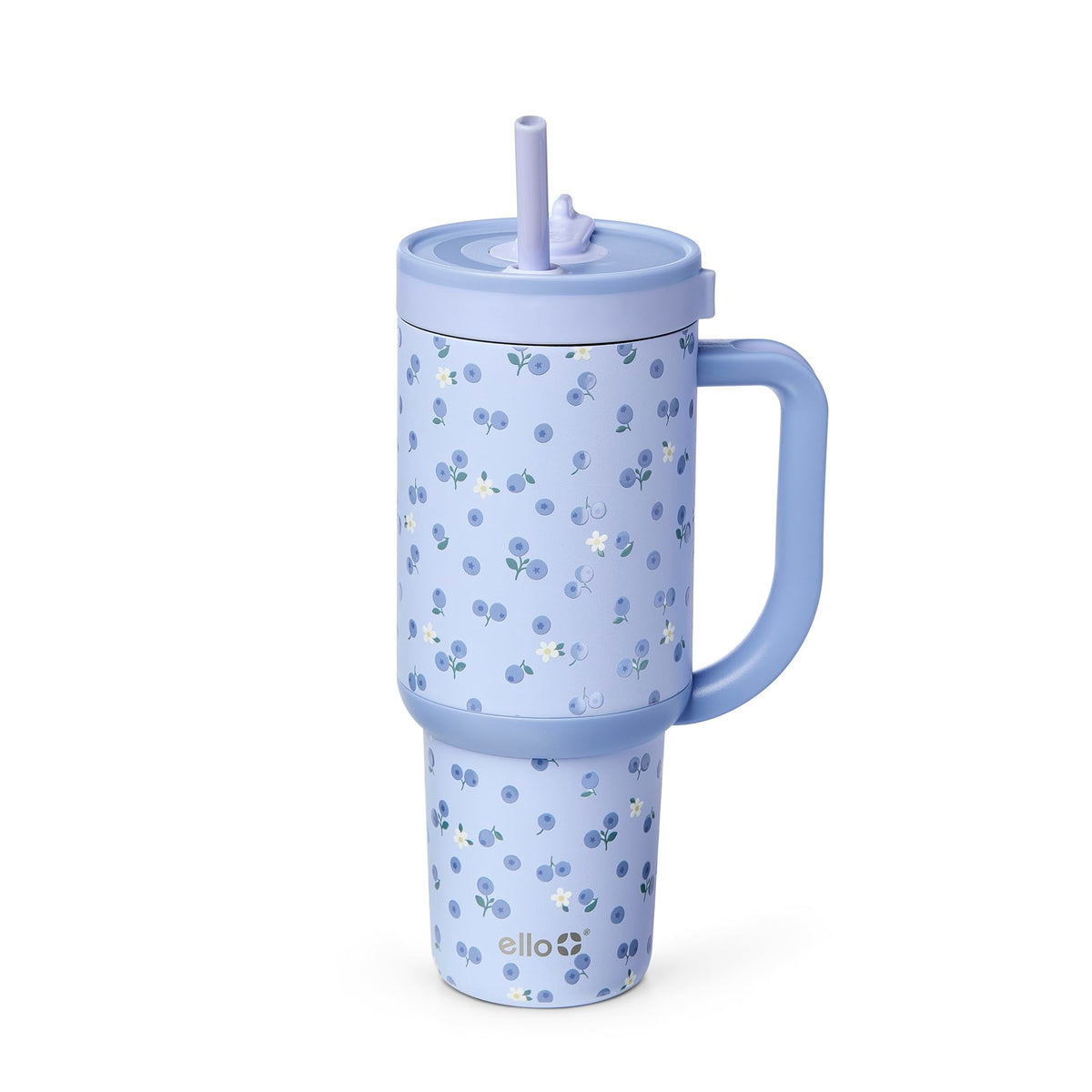 Ello Oasis 30oz Insulated Stainless Steel Tumbler with Straw, Daisies