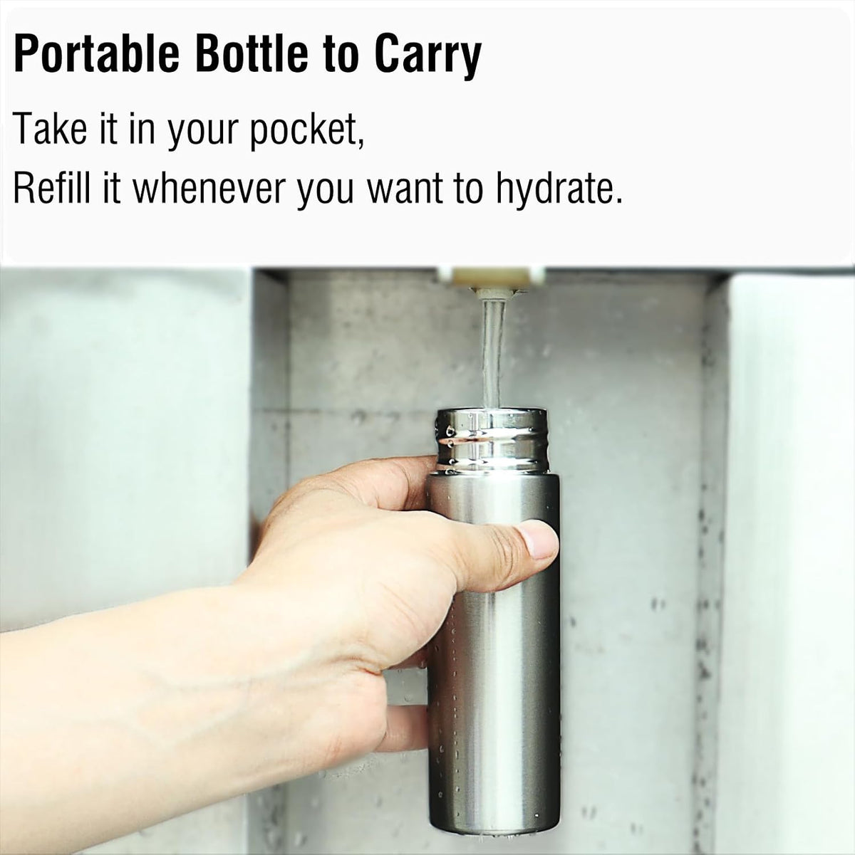 4 Oz Mini Insulated Water Bottle for Purse, Small Stainless Steel Flask