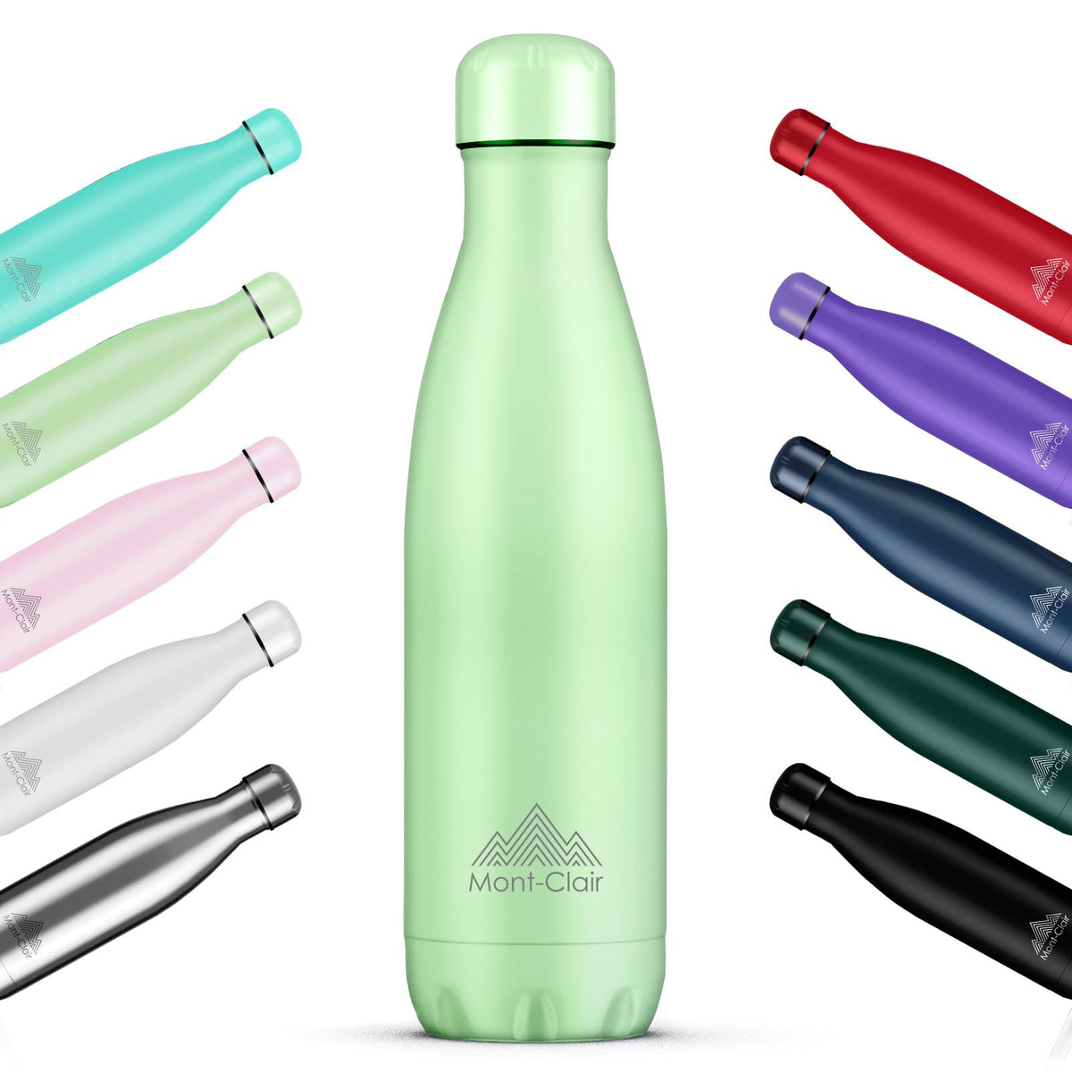 LO Stainless Steel Water Bottle, Vacuum Insulated, Leakproof, 17oz