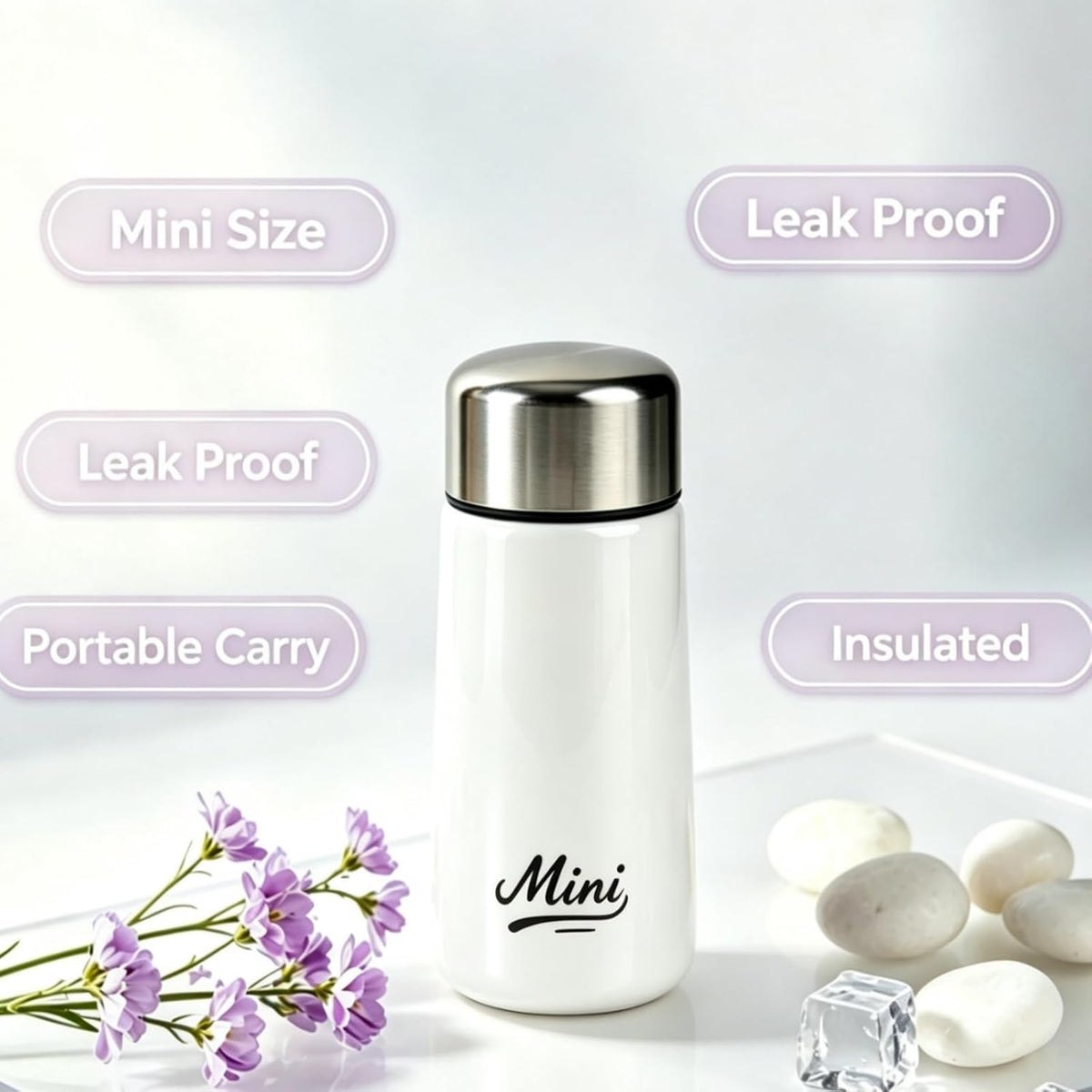 Mini Insulated Stainless Steel, Small Flask,Micro Water Bottle 5oz