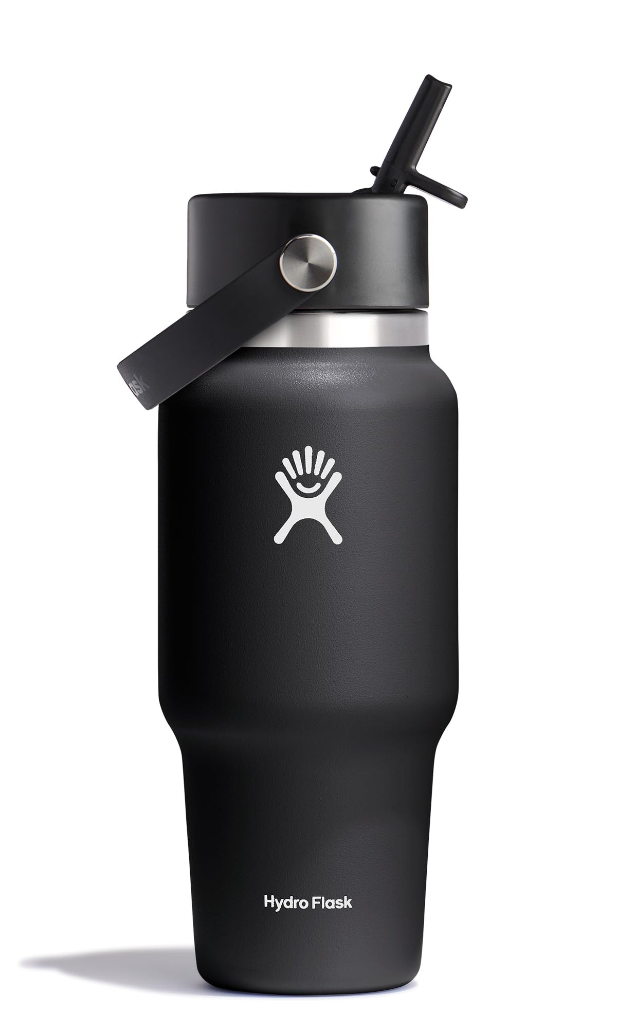 Hydro Flask Travel Water Bottle - Insulated Stainless Steel - Wide Straw Lid, Non Spill, Leakproof in 32 Oz Sandpiper