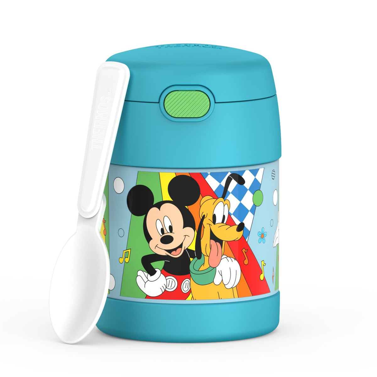 THERMOS FUNTAINER Kids Food Jar with Spoon, 10oz, Navy