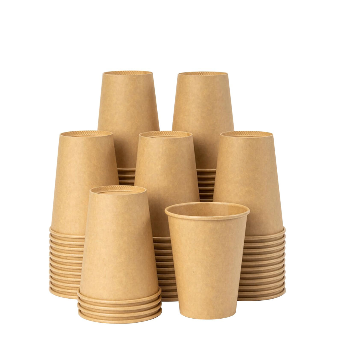 RACETOP 8 oz Disposable Coffee Cups 500 pack, Hot Coffee Cups