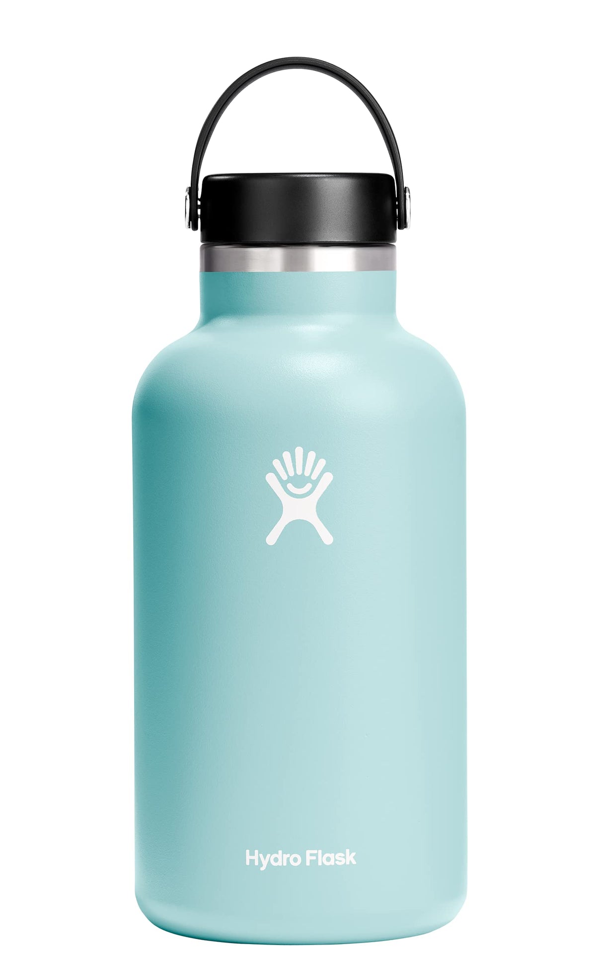 Hydro Flask Water Bottle - Insulated Stainless Steel - Wide Mouth Flex Lid, Non Spill, Leakproof and Refillable in 32 Oz Harbor Blue