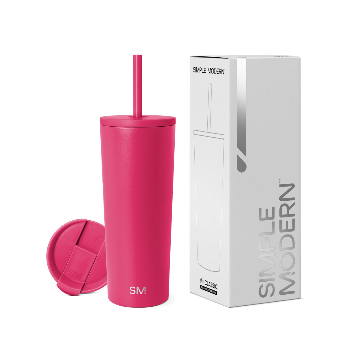 Simple Modern Iced Coffee Tumbler, Insulated | 24oz | Black
