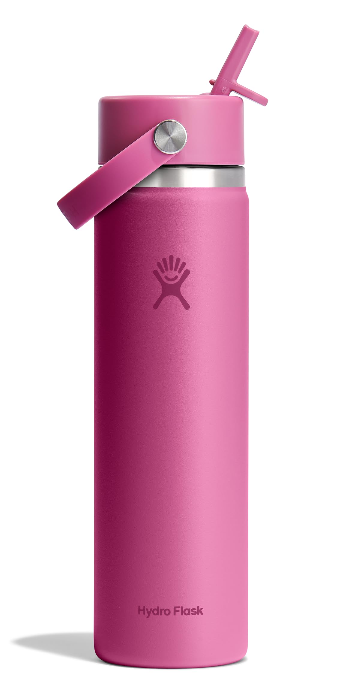 Hydro Flask Water Bottle - Insulated Stainless Steel - Wide Mouth Flex Straw Lid, Non Spill, Leakproof and Refillable in 32 Oz Botanical Bliss Agave