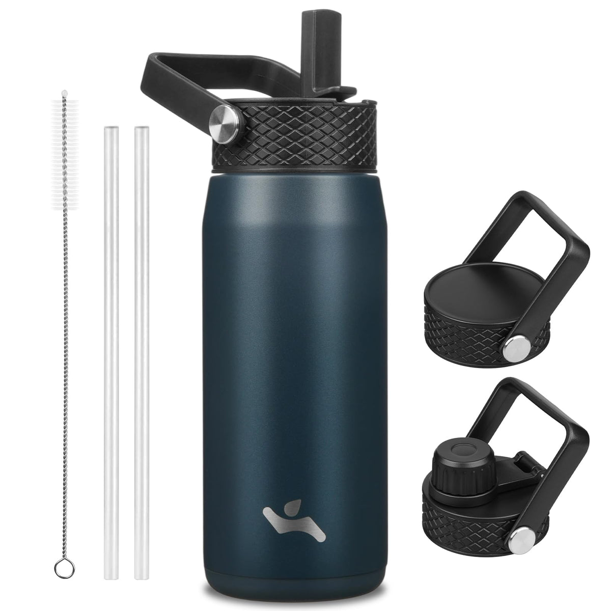 Konokyo 22 oz Insulated Stainless Steel Water Bottle with Straw Lid