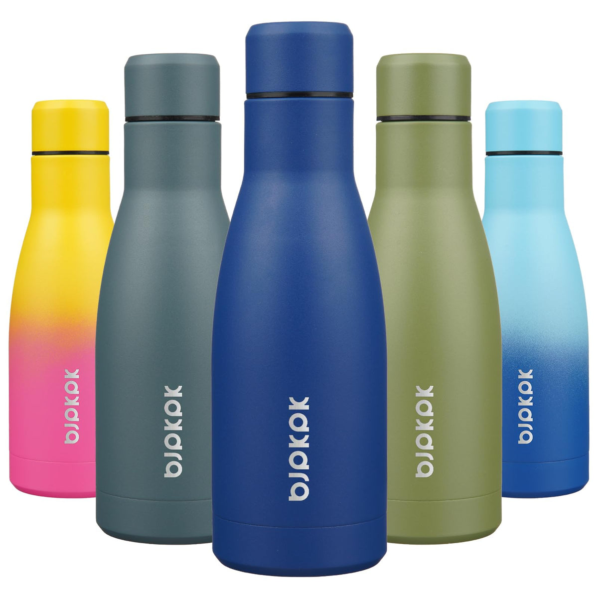 BJPKPK 12 oz Small Mini Water Bottle, Insulated Stainless Steel Flask