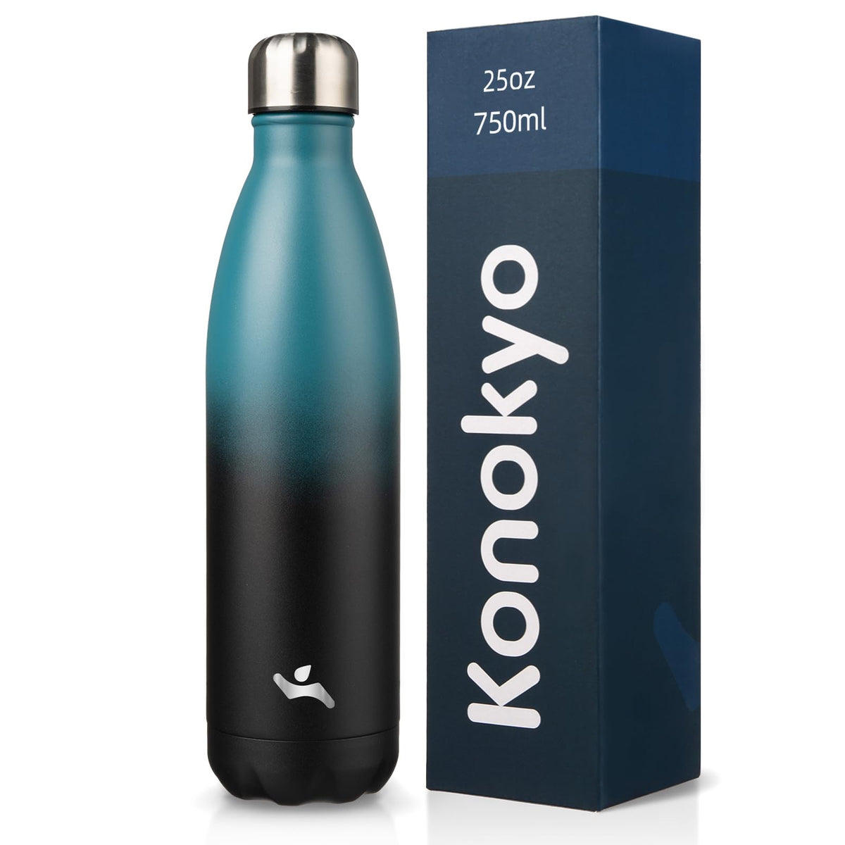 Konokyo 25 oz Insulated Stainless Steel Water Bottle, Blue