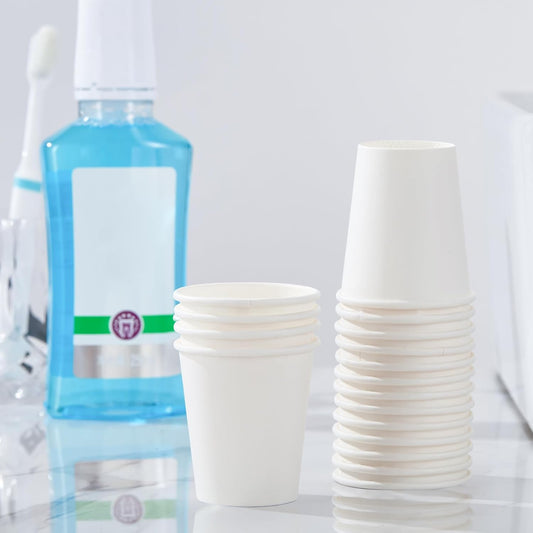 SIUQ 300 Pack 5 oz Paper Cups, Disposable Small Bathroom Mouthwash Cups