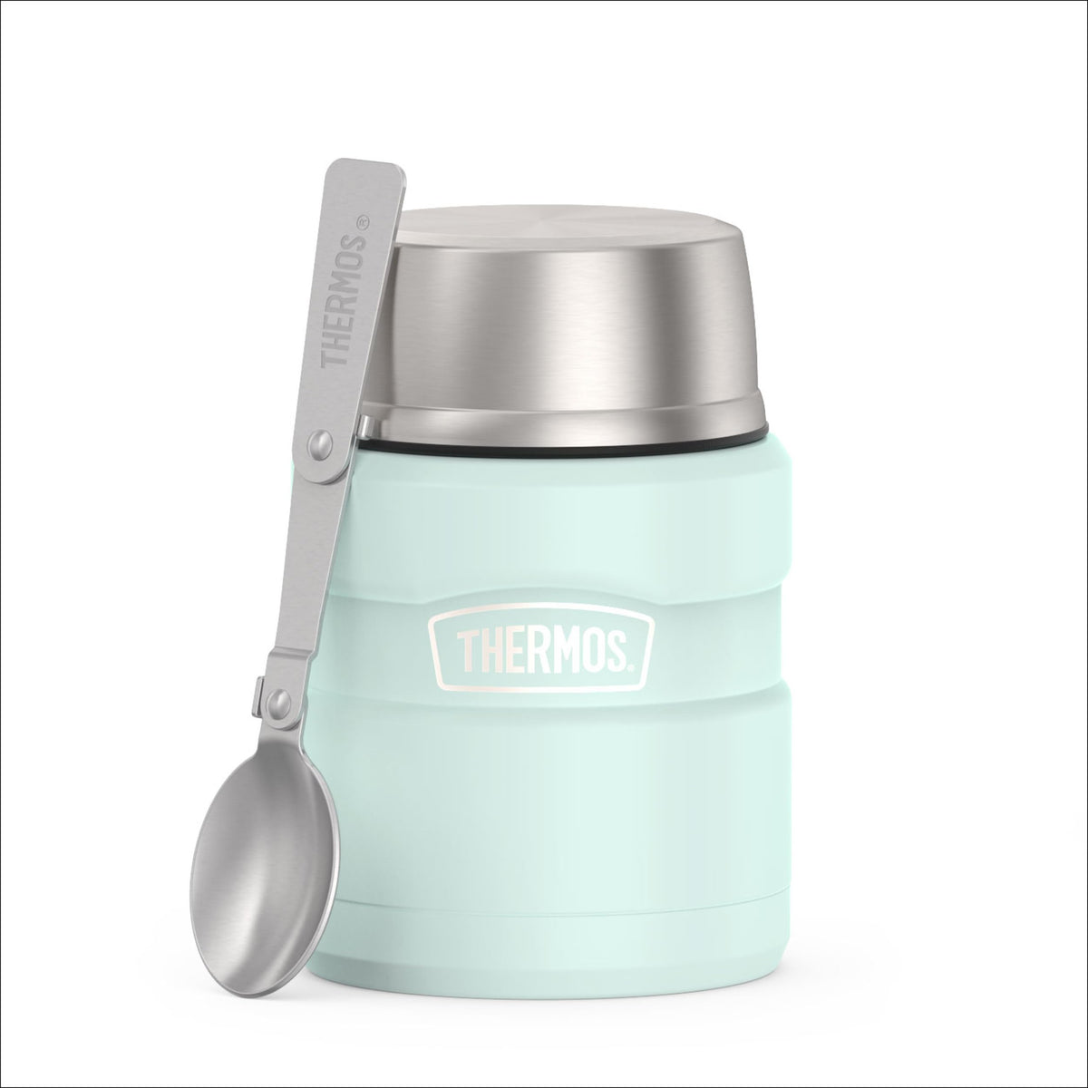 THERMOS Stainless King Food Jar with Handle, 47oz, Matte Stainless Steel