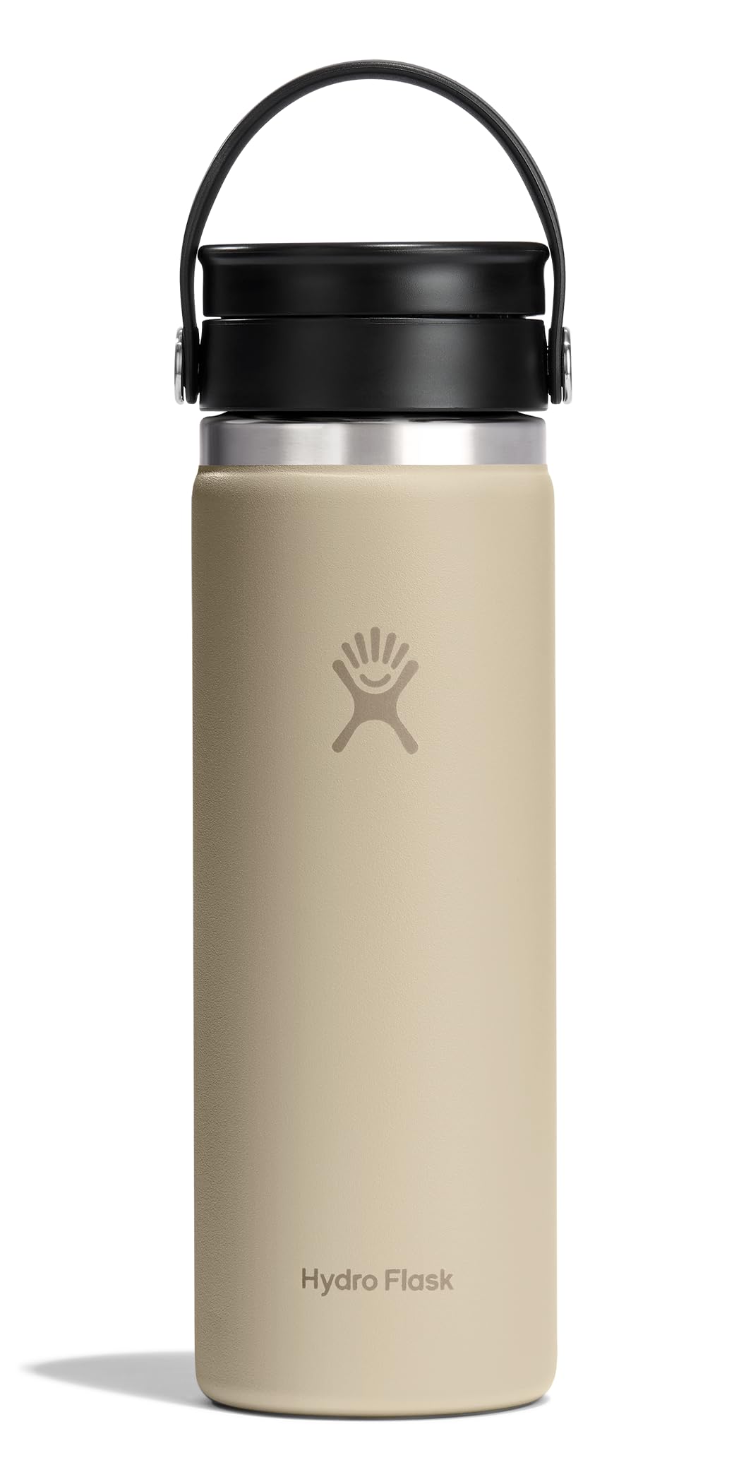 Hydro Flask Water Bottle - Insulated Stainless Steel - Wide Mouth Flex Sip Lid, Non Spill, Leakproof and Refillable in 16 Oz White
