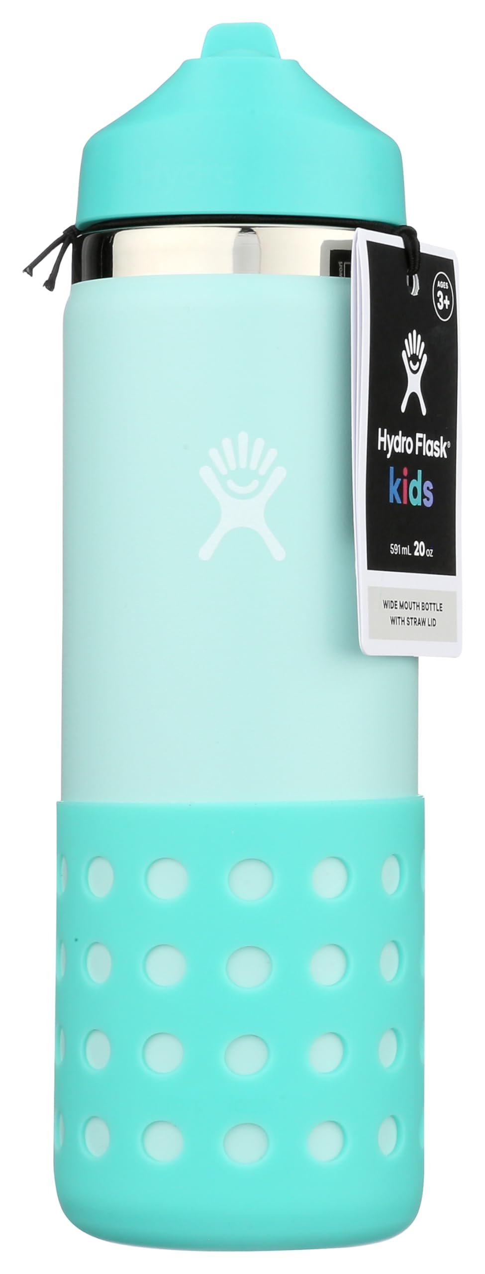 Hydro Flask Kids Water Bottle for School - Stainless Steel and Insulated with Straw Cap - 12 Oz World of Eric Carle Caterpillar Yellow