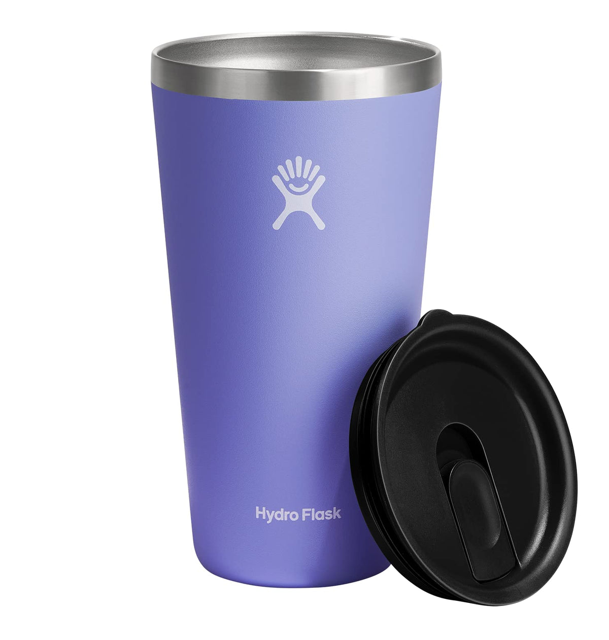 Hydro Flask All Around Tumbler Press-In Lid, Insulated Travel Mug, Stainless Steel Coffee Cup 16 Oz Cloud Pink