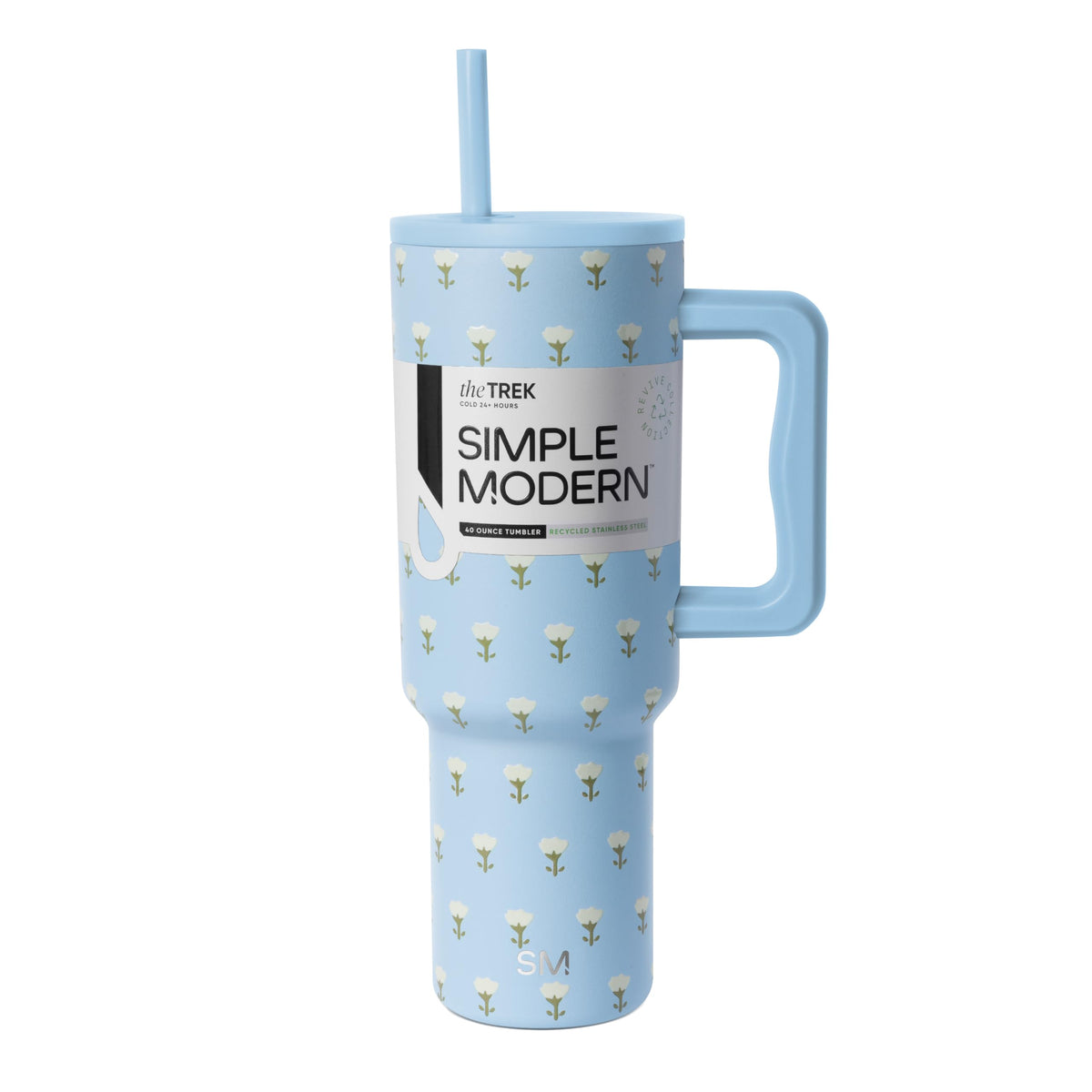 Simple Modern Tumbler with Handle and Straw | 40oz | Green