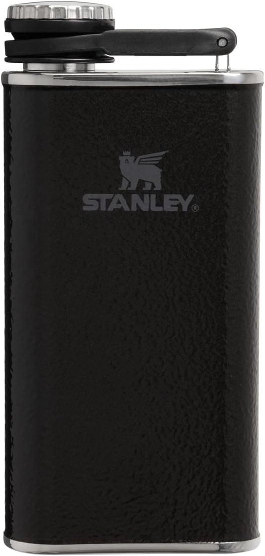 STANLEY Easy Fill Flask, 8 oz, Hammertone Black
