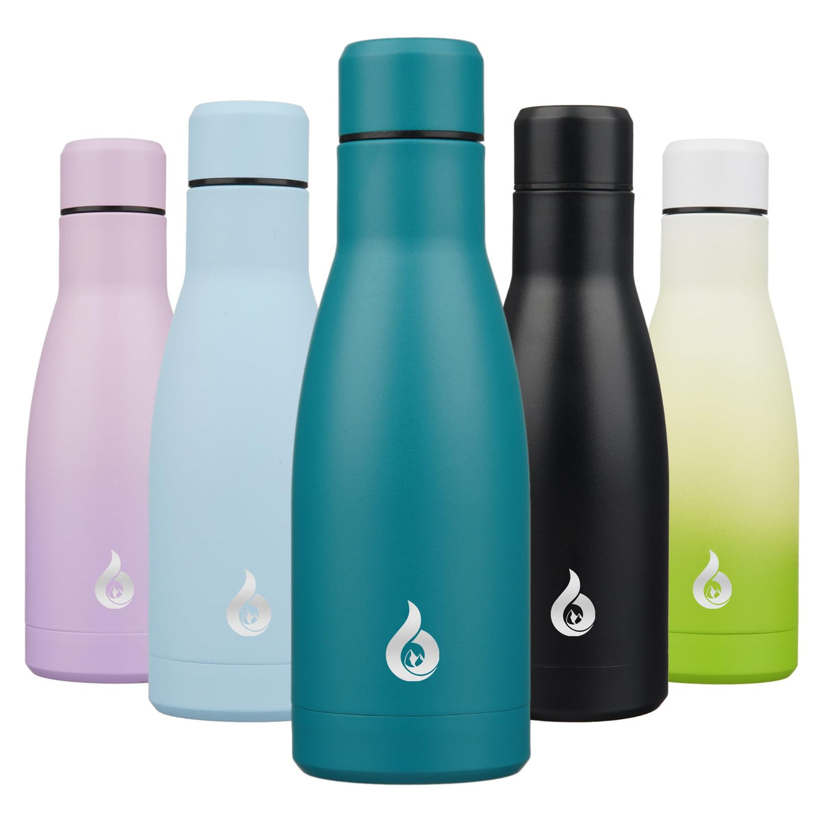 BJPKPK 12 oz Small Water Bottle, Reusable Insulated Stainless Steel Flask