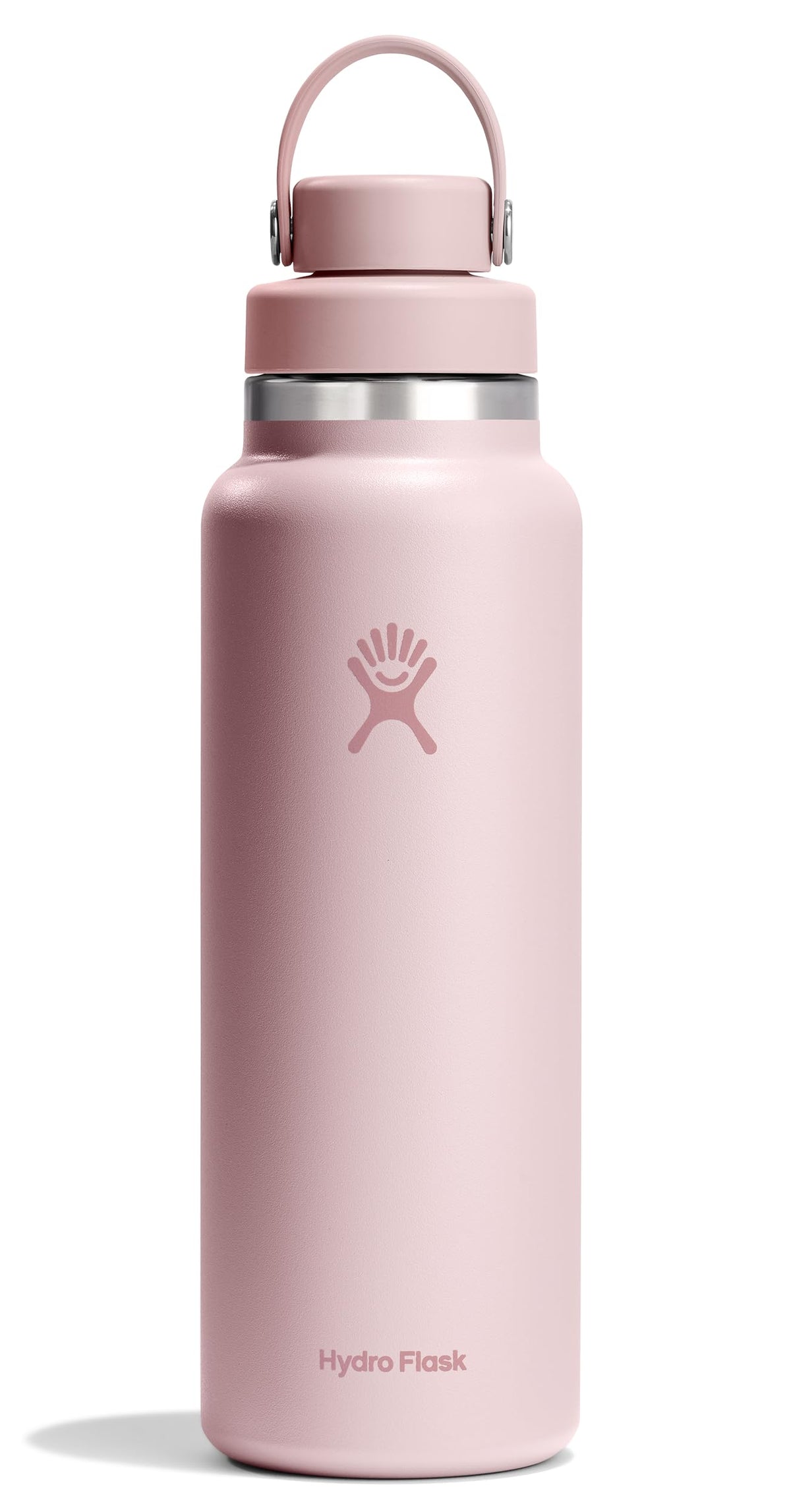 Hydro Flask Water Bottle - Insulated Stainless Steel - Wide Mouth Chug Lid, Non Spill, Leakproof in 40 Oz Tonal Trillium Pink