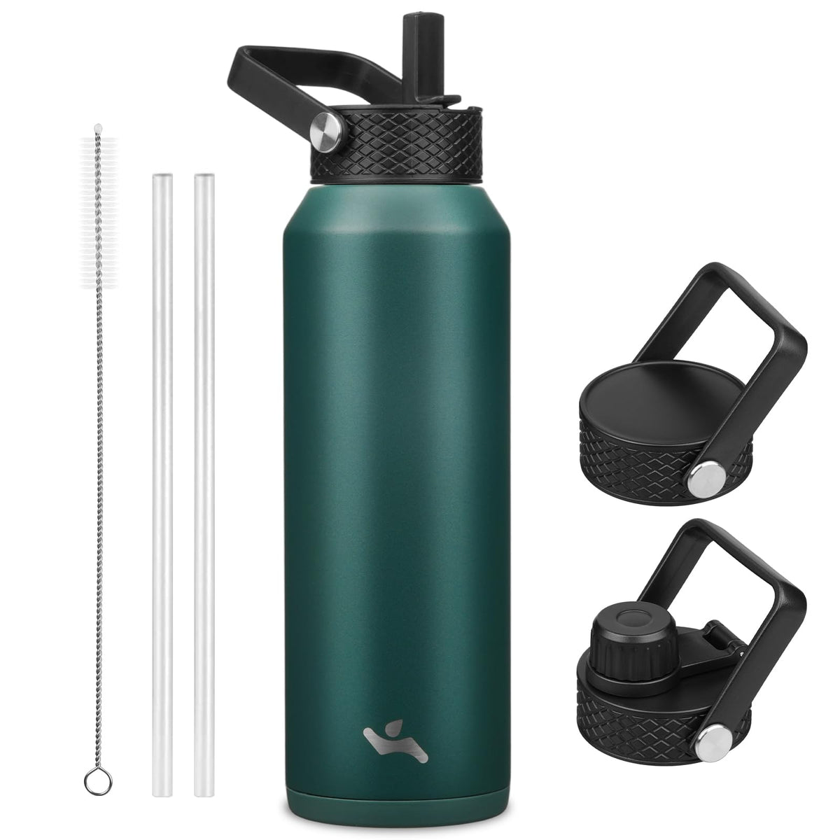 Konokyo 22 oz Insulated Stainless Steel Water Bottle with Straw Lid